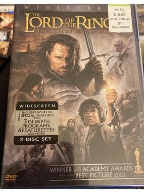The Lord of the Rings: The Return of the King (DVD, Widescreen 2 Disc Set Sealed